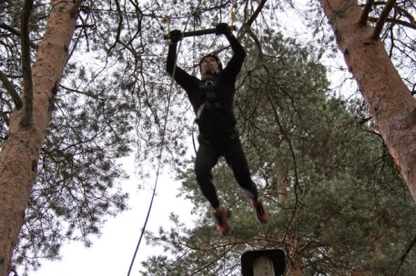 Man climbing in the tree